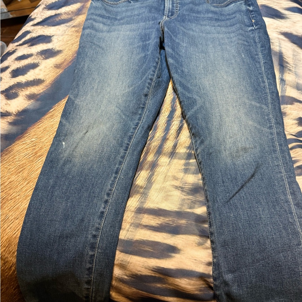 Express Dark Blue Straight Leg Jeans